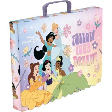 Imagem de Maleta Plástica com ALÇA Decorada Princesas Disney 40MM - DAC