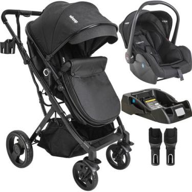 Imagem de Carrinho de Bebe Kiddo Vox II com Bebe Conforto e Base Preto