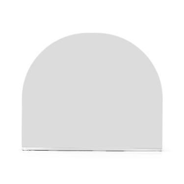 Imagem de Suporte de guardanapo de papel acrílico prateado, porta-guardanapos moderno em forma de U, suporte vertical de toalha de papel