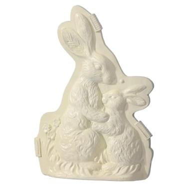 Imagem de Regency International Molde de coelho de chocolate, 24 cm, chocolate branco, resina