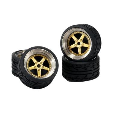 Imagem de Rodas De Liga Carlomo N-Class 1/64 Com Pneus De Borracha, Conjunto De 