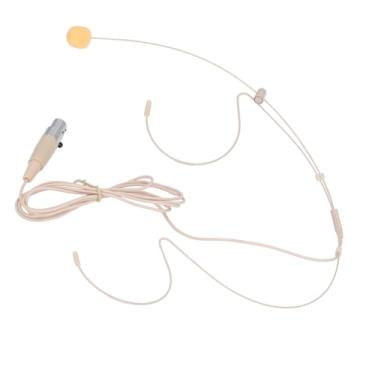 Imagem de SPYMINNPOO Microfone de Fone de Ouvido de Ouvido único Microfone de Amplificado Profissional para Sinal Estável, para Professores, Professores, Músicos, Design Bege Fino e Leve