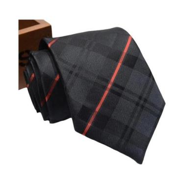 Imagem de Gravata Clássica Masculina Listrada Azul, Preta, Rosa E Vermelha, Aces