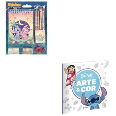 Imagem de Kit Disney - Sticker Mania - Stitch + Arte e Cor Stitch - Livro de col