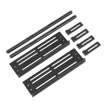 Imagem de Fabater Pedais de Liga de Alumínio Ajustáveis ​​para Carro RC para SCX10 1/8 1/10 Crawler, Proteção Lateral Anticolisão para Condições Extremas, 2 Pedais 2 Barras Laterais 16 Parafusos para (Preto)