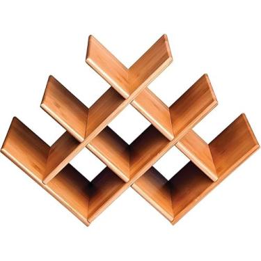 Imagem de Rack P/Vinho Adega Luxo Suporte Mesa Estante Bamboo Mor