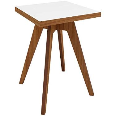 Imagem de Mesa Lateral 60 cm Freijo e Off White