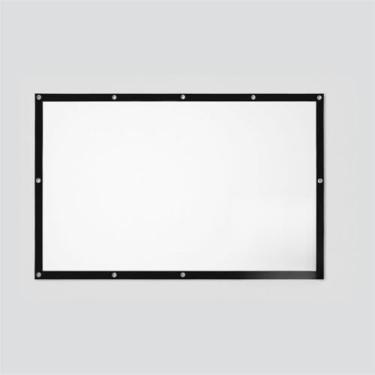 Imagem de Ecrã De ProjeçãO RetráTil PortáTil DobráVel, Tela Mate, Alta DefiniçãO(120-140x230CM)