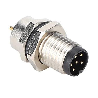 Imagem de Acouto Conector Circular M8 para Equipamentos Elétricos, Soquete Fêmea, Banhado Em Latão, Blindado 360° para Conexões Confiáveis