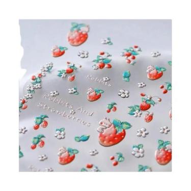 Imagem de Adesivos De Unhas Para Festa De Frutas: Abacaxi, Pitaya, Kiwi, Maçã, M