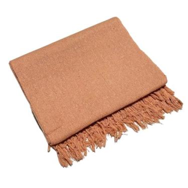 Imagem de Manta de Sofá Gigante 210x120cm em Algodão – Manta Artesanal para Sofá e Cama Decorativa(Salmão)