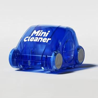 Imagem de Limpador mínimo de mesa e varredura de poeira, carro transparente para mesa, carrinho de limpeza de poeira, teclado de confetes, borrachas de lápis, vassoura de poeira compacta com pequeno