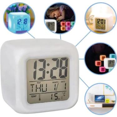 Imagem de Relógio Despertador Digital Despertador RGB - FLEX