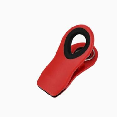 Imagem de 3 clipes de saco de plástico – Clipes de vedação herméticos multifuncionais para armazenamento de alimentos, sacos de lanches e organização de cozinha, vermelho