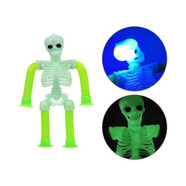 Imagem de Brinquedo De Pegadinha De Esqueleto Telescópico Colorido Aleatório De 