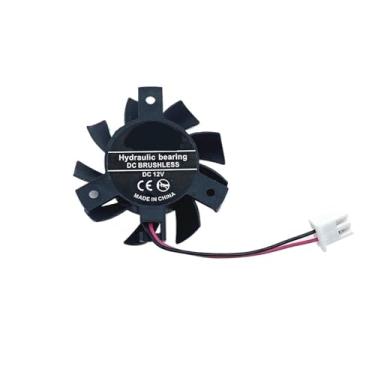 Imagem de 1 peça 37 mm placa de vídeo gráfica cooler ventilador substituição Pitch-Row 32 mm 5V 12V 2 fios 2 pinos (5V 2500RPM_NO RGB)