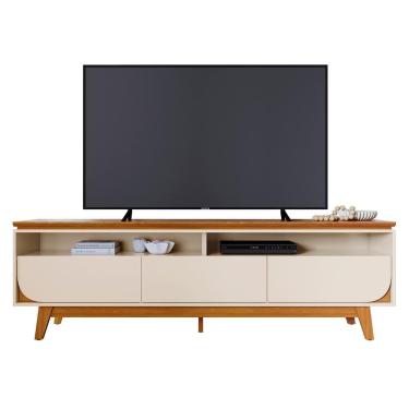 Imagem de Rack Bancada De Tv 75 Pol 200cm Celina Z10 Off-cinamomo - Mpozenato
