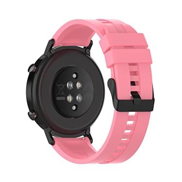 Imagem de BCMCBV Pulseira de relógio inteligente 22mm pulseira de silicone para Huawei Watch 3 GT 2 GT2 Pro substituição de pulseira de relógio mágica 1 2 46mm pulseira masculina (cor: rosa