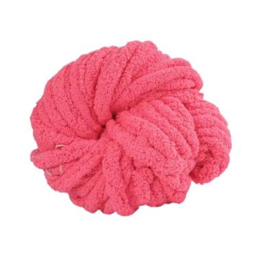 Imagem de Nishiyuenyi Fio de chenille grosso para tricô, fio jumbo para almofadas e camas de animais de estimação, Vermelho Melancia