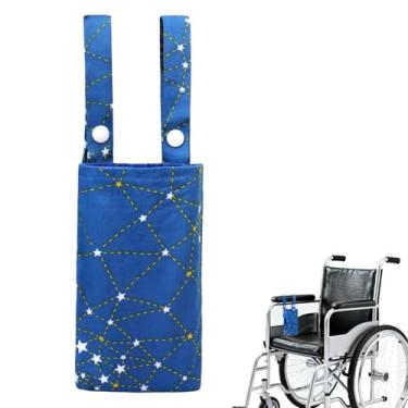 Imagem de Bolsa de telefone para cadeira de rodas com alças ajustáveis, bolsa lateral de apoio de braço pequena para cadeiras de rodas, andadores e scooters de mobilidade, acessório compacto e durável para uso