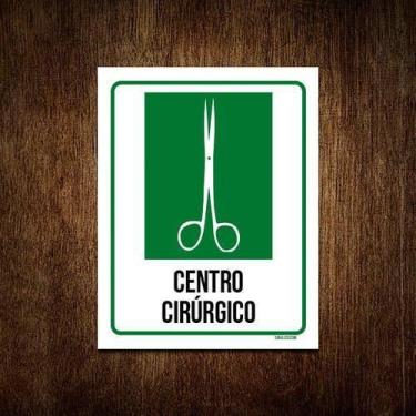 Imagem de Kit 5 Placas Sinalização Hospitalar Centro Cirurgico - Sinalizo.Com