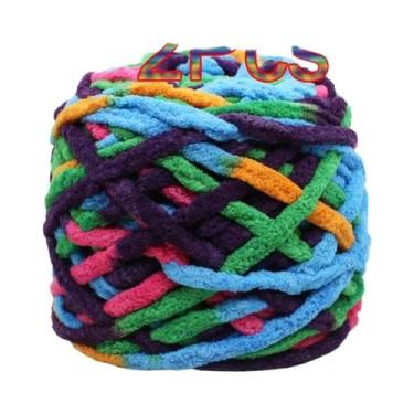 Imagem de Fio De Poliéster Macio E Grosso (2 Peças) Para Tricô Manual, Crochê, C