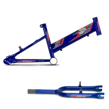 Imagem de Quadro + garfo ultra bikes rebaixado umir16, Azul, Aro 16