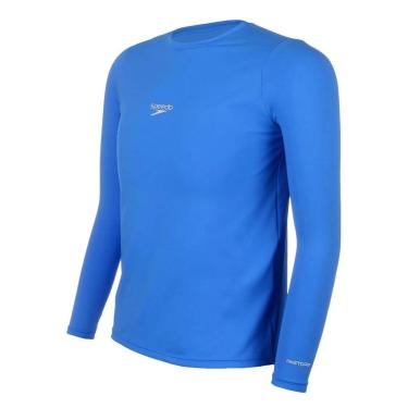 Imagem de Camiseta Speedo Manga longa UV Protection Juvenil - Azul-Unissex