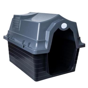 Imagem de Casinha para Cachorro N6 – Resistente, Impermeável e Confortável para Cães de Porte Médio a Grande(Cinza)