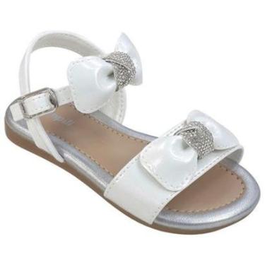Imagem de Sandália Infantil Pampili Mili 642.098 Lacinhos e Strass-Feminino
