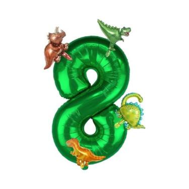 Imagem de Conjunto De Balões De Festa De Aniversário De Dinossauro 6 Peças Decor