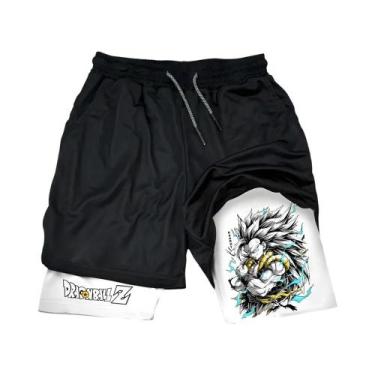 Imagem de Shorts De Treino Goku Battle Pose Dragon Ball Z Com Cintura Ajustável 