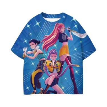 Imagem de Camiseta Casual 3D De Caçadores De Demônios Para Crianças, Meninos E M