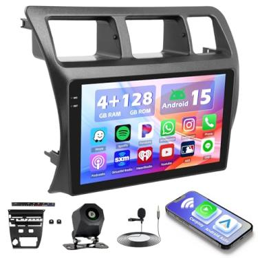 Imagem de Hikity Estéreo automotivo Android 4+128G para Toyota Corolla 1993-1997, rádio com tela sensível ao toque embutida de 22 cm com CarPlay, Android Auto, Bluetooth, navegação GPS, WiFi, FM, RDS + câmera
