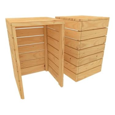 Imagem de Capa de Madeira para Botijão de Gás 70cm com Espaço para Filtro