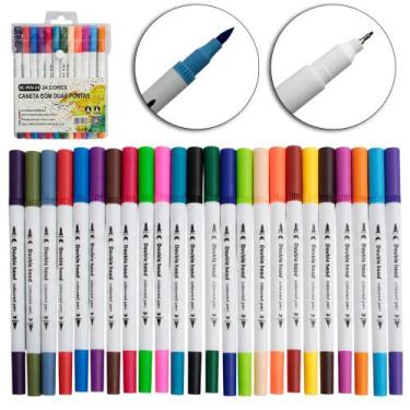 Imagem de Caneta Hidrográfica / Hidrocor Dupla Ponta X-Cell  24 Cores - bazzi
