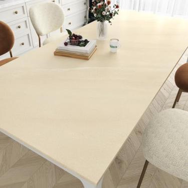 Imagem de Wallercity Papel de contato de granito bege para bancadas, papel de contato de mármore à prova d'água 40 cm x 691 cm, papel de parede autoadesivo de vinil terraço para banheiro, cozinha, despensa