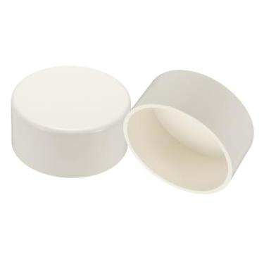Imagem de PATIKIL Tampas de extremidade de tubo de PVC, pacote com 3 tampas de tubo de 11 cm de diâmetro de 10,88 cm de diâmetro, acessórios de soquete para construir móveis faça você mesmo linha de água de