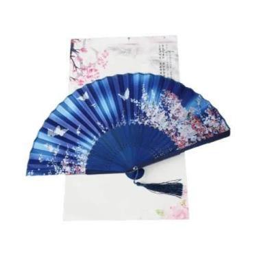 Imagem de Leque Dobrável Com Padrão Japonês Retrô Para Mulheres, Presente De Art