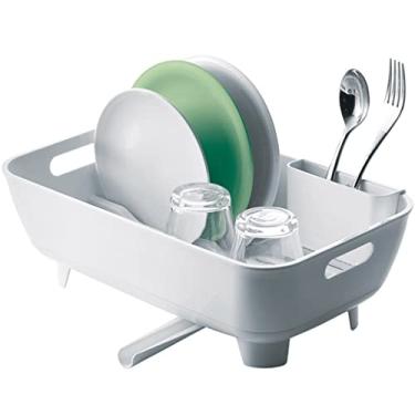 Imagem de Escorredor de louça, escorredor de louça doméstico, organizador de utensílios de bancada de cozinha, rack de armazenamento de tigela de cozinha (A)