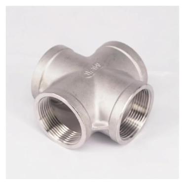 Imagem de Conector de 4 vias fêmea de aço inoxidável 304 fêmea 304 encaixe de tubulação água óleo ar 230 PSI