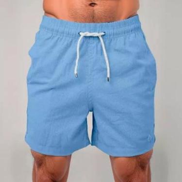 Imagem de Short Linho Masculino Bermuda Mauricinho Leve Praia Verão-Masculino