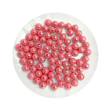 Imagem de Bola Lisa 8mm CLR Leitosa Irisada 100g Rosa