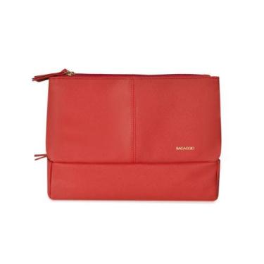 Imagem de Nécessaire de Viagem Feminina Grande Recortes Vermelha - Bagaggio, G, 