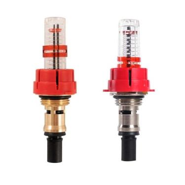 Imagem de Conjunto De 6 Reguladores De Vazão Para Aquecimento De Piso Radiante De 3/8" - Latão/Niquelado, Monitoramento De Vazão Em Tempo Real, Visor Removível Para Sistemas De Coletor(Nickel-plated)