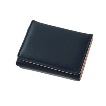 Imagem de Carteira pequena para mulheres, multicartões, espaço para cartões, dinheiro, moda, carteiras curtas, cartão de crédito, carteira fina, presente para mulheres e homens, rosa, Estilo retrô