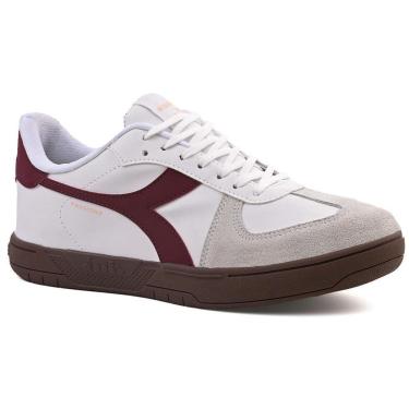 Imagem de Tênis Casual Unissex Diadora Passione Branco e Bordô-Unissex