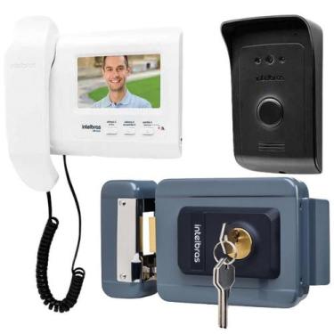 Imagem de Kit 1 Vídeo Porteiro Interfone Ivr 1010 + 1 Fechadura Fx1500 - Intelbr