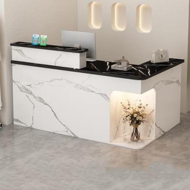 Imagem de Mesa de recepção, recepção, recepção pequena, balcão de loja, mesa de recepção em forma de L, balcão de caixa, balcão de recepção, mesa de recepção de salão, mesa de recepção em pé, mesa de recepção