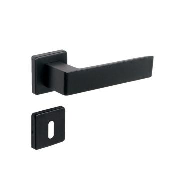 Imagem de Fechadura Interna Imab Tess Roseta Quadrada Preta 40Mm